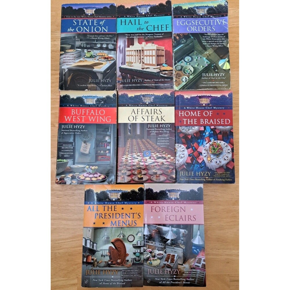 Lot of 8 A White House Chef Mysteries by Julie Hyzy Paperbacks Cozy Mystery